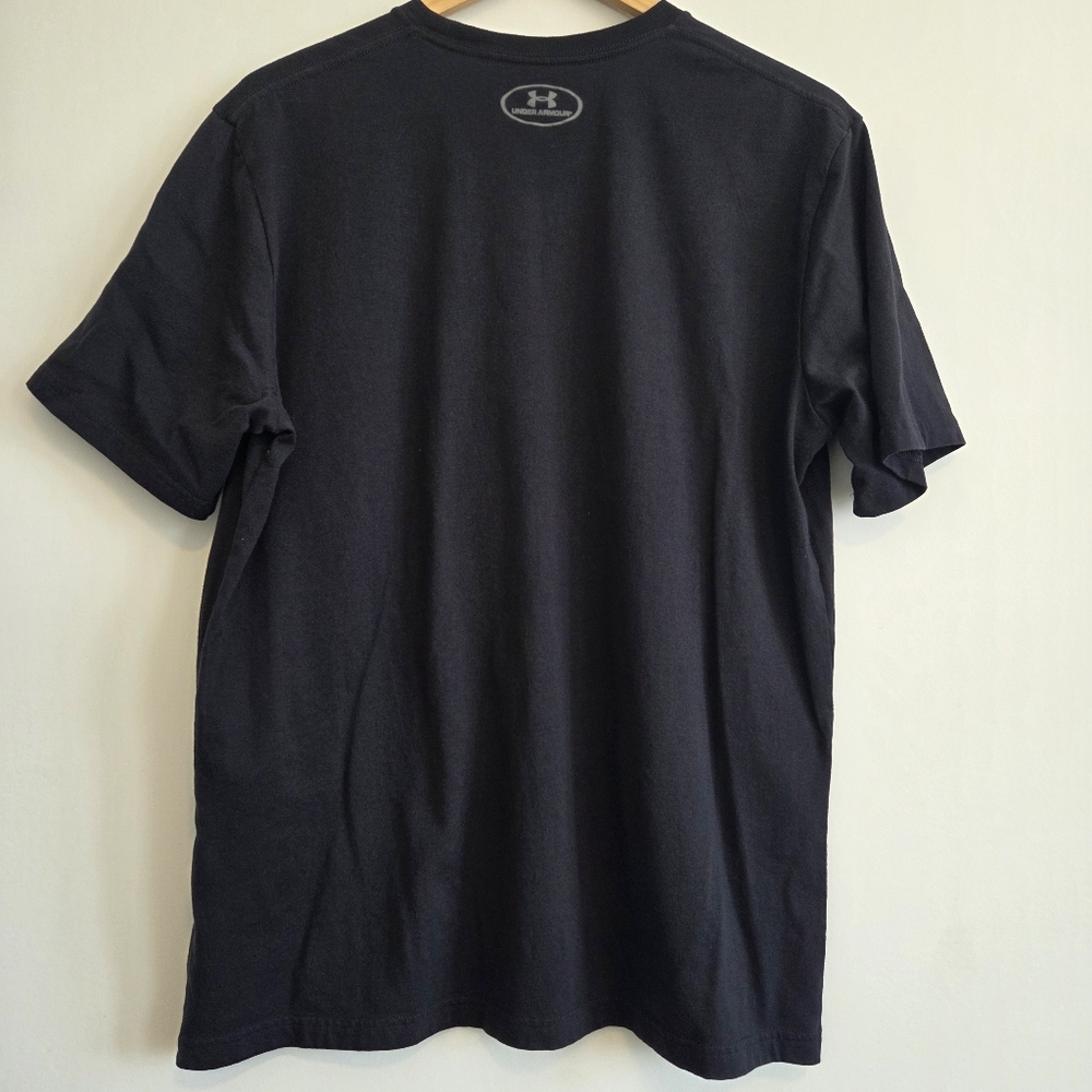 Under Armour Logo Graphic T-Shirt | Black Athletic Tee | Size Large - Picture 4 of 5